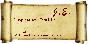 Jungbauer Evelin névjegykártya